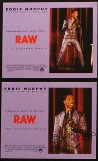 6z248 RAW 4 color 8x10 stills '87 Eddie Murphy stand up comedy live on stage uncensored & uncut!