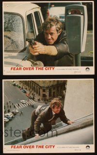 6z118 NIGHT CALLER 8 int'l 8x10 mini LCs '75 Henri Verneuil's Fear Over the City, Belmondo!