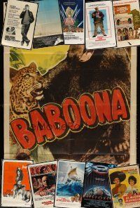 7a034 LOT OF 25 FOLDED ONE-SHEETS '40 - '94 Baboona R40s, Carey Treatment, Armed & Dangerous!