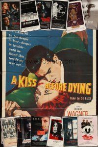 7a041 LOT OF 13 FOLDED ONE-SHEETS '50s-90s Kiss Before Dying, Single White Female & more!