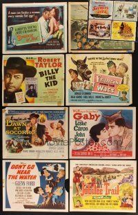 7a068 LOT OF 12 TITLE LOBBY CARDS '50s Billy the Kid, Don't Go Near the Water & more!