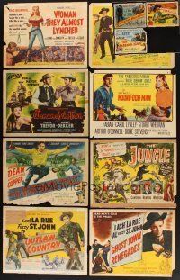 7a069 LOT OF 11 TITLE LOBBY CARDS '40s-50s Gene Autry, Lash La Rue, Eddie Dean, western images!