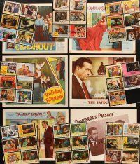 7a085 LOT OF 53 LOBBY CARDS '40s-60s great images from a variety of different movies!