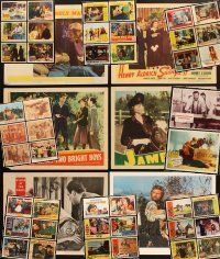 7a087 LOT OF 50 LOBBY CARDS '40s-60s crime, western, romance & much more!