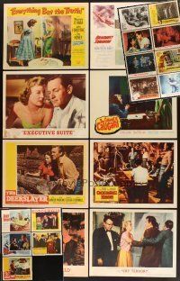 7a088 LOT OF 49 LOBBY CARDS '40s-60s great images from a variety of different movies!