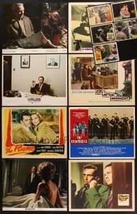 7a090 LOT OF 42 LOBBY CARDS '47 - '83 incomplete sets from mostly film noir movies!