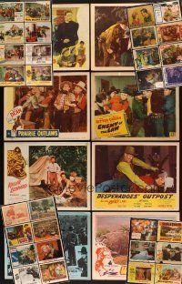 7a091 LOT OF 38 LOBBY CARDS '40s-70s great images from mostly western movies!
