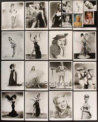 7a227 LOT OF 22 BETTY GRABLE 8x10 B&W & COLOR REPROs '80s full-length & close up portraits!