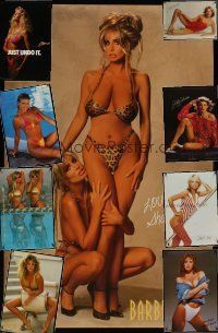 7a274 LOT OF 9 UNFOLDED COMMERCIAL POSTERS '80s-90s great images of sexy half-naked women!