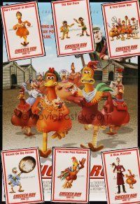 7a277 LOT OF 7 UNFOLDED DOUBLE-SIDED ONE-SHEETS FROM CHICKEN RUN '00 claymation cast portraits!