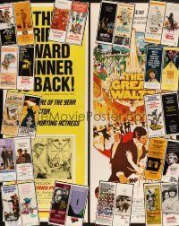7a299 LOT OF 30 UNFOLDED INSERTS '70s great images from a variety of movies!