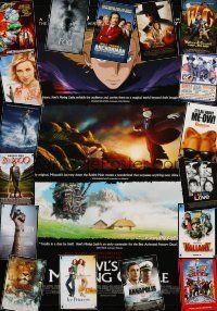 7a303 LOT OF 80 UNFOLDED MINI POSTERS '00s great images from a variety of newer movies!