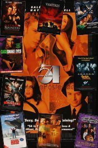 7a314 LOT OF 40 UNFOLDED VIDEO POSTERS '95 - '01 Studio 54, Batman Forever, Jackie Brown+more!