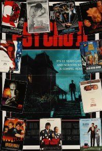 7a326 LOT OF 35 FORMERLY FOLDED AND UNFOLDED ONE-SHEETS '82 - '92 Psycho II,White Hunter Black Heart