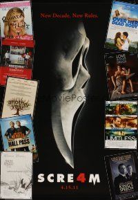 7a337 LOT OF 31 UNFOLDED DOUBLE-SIDED ONE-SHEETS '07 - '11 Scream 4, Hall Pass, Limitless & more!