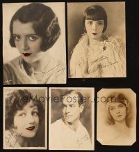 7a206 LOT OF 5 DELUXE STILLS WITH FACSIMILE SIGNATURES '20s Colleen Moore, Lillian Gish & more!