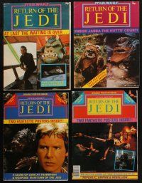 7a135 LOT OF 4 RETURN OF THE JEDI OFFICIAL POSTER MONTHLY MAGAZINES '83 Star Wars images!