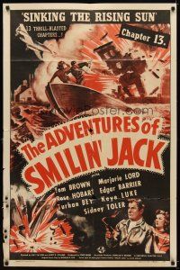 7b011 ADVENTURES OF SMILIN' JACK chapter 13 1sh '42 Tom Brown serial, Sinking the Rising Sun!