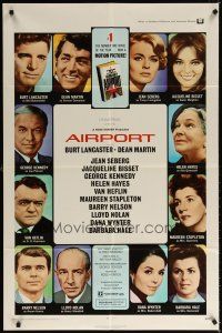 7b012 AIRPORT 1sh '70 Burt Lancaster, Dean Martin, Jacqueline Bisset, Jean Seberg!