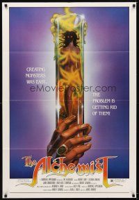 7b013 ALCHEMIST 1sh '85 directed by Charles Band, sexy monster in a test tube art!
