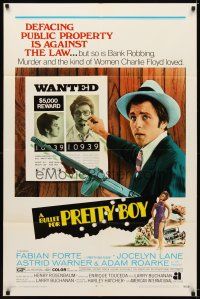 7b082 BULLET FOR PRETTY BOY 1sh '70 AIP noir, Fabian as Floyd w/tommy gun & wanted poster!