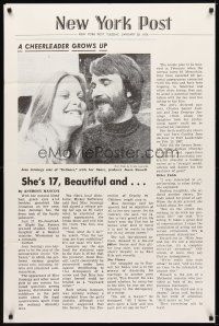 7b139 DEFIANCE OF GOOD New York Post style 1sh '74 Jean Jennings, a cheerleader grows up!