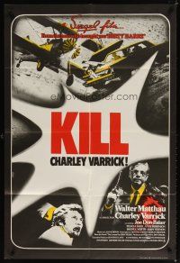 7b102 CHARLEY VARRICK English 1sh '73 Walter Matthau in Don Siegel crime classic!