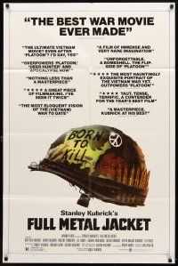 7b248 FULL METAL JACKET English 1sh '87 Stanley Kubrick Vietnam War movie, Castle art!