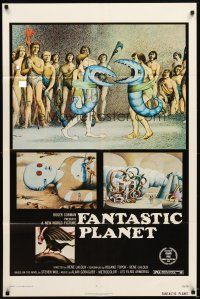 7b210 FANTASTIC PLANET 1sh '73 wacky sci-fi cartoon, wild artwork image, Cannes winner!