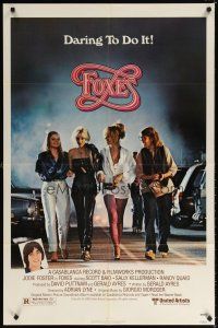 7b238 FOXES 1sh '80 Jodie Foster, Cherie Currie, Marilyn Kagen + super young Scott Baio!