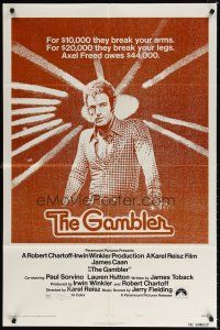 7b253 GAMBLER style B 1sh '74 James Caan is a degenerate gambler who owes the mob $44,000!