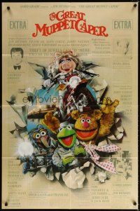 7b278 GREAT MUPPET CAPER 1sh '81 Jim Henson, Kermit the frog, great Struzan artwork!