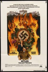 7b322 HITLER: THE LAST TEN DAYS 1sh '73 Alec Guinness as Adolf, Doris Kunstmann as Eva Braun!