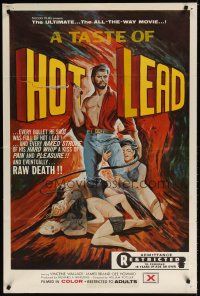7b342 HOT LEAD 1sh '69 William Rotsler, the ultimate, the all-the-way movie!
