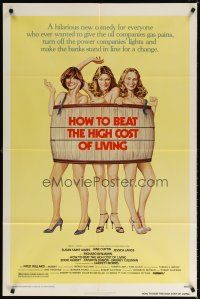 7b355 HOW TO BEAT THE HIGH COST OF LIVING 1sh '80 Susan Saint James, Jane Curtin, Jessica Lange!