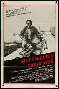7b361 HUNTER 1sh '80 bounty hunter Steve McQueen riding on top of a Chicago El!