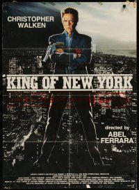 7b434 KING OF NEW YORK int'l 1sh '90 Christopher Walken, directed by Abel Ferrara!