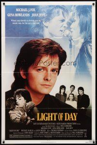 7b476 LIGHT OF DAY 1sh '87 Michael J. Fox, Gena Rowlands, rocker Joan Jett!