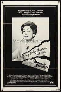 7b568 MOMMIE DEAREST 1sh '81 great portrait of Faye Dunaway as Joan Crawford!