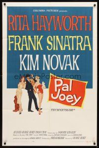 7b644 PAL JOEY 1sh '57 art of Frank Sinatra with sexy Rita Hayworth & Kim Novak!