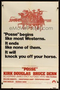 7b678 POSSE int'l 1sh '75 Kirk Douglas, it begins like most westerns but ends like none of them!