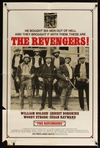7b721 REVENGERS style B 1sh '72 Daniel Mann directed, William Holden, Ernest Borgnine, Woody Strode