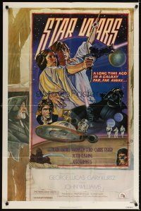 7b821 STAR WARS NSS style D 1sh 1978 cool circus poster art by Drew Struzan & Charles White!