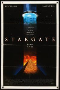7b822 STARGATE DS 1sh '94 Kurt Russell, James Spader, a million light years from home!