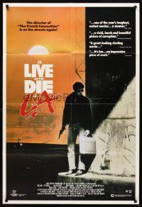 7b895 TO LIVE & DIE IN L.A. video 1sh '85 William Friedkin directed drug & murder thriller!