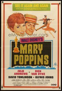 7c406 MARY POPPINS Aust 1sh R73 Julie Andrews & Dick Van Dyke in Walt Disney's musical classic!