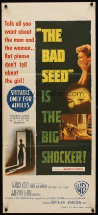 7c455 BAD SEED Aust daybill '56 big shocker about really bad terrifying little Patty McCormack!
