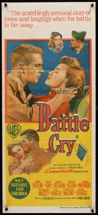 7c460 BATTLE CRY Aust daybill '55 Van Heflin, Tab Hunter, James Whitmore, Aldo Ray