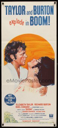 7c485 BOOM Aust daybill '68 Elizabeth Taylor & Richard Burton, Tennessee Williams drama!