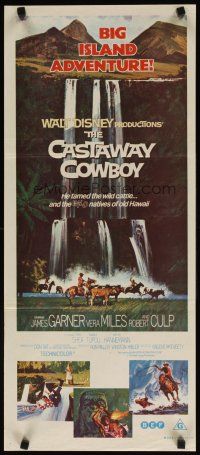 7c508 CASTAWAY COWBOY Aust daybill '74 Disney, art of cowboy James Garner in beautiful Hawaii!